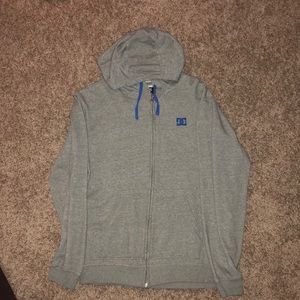 Men’s DC shoes Grey/ Blue zip up hoodie